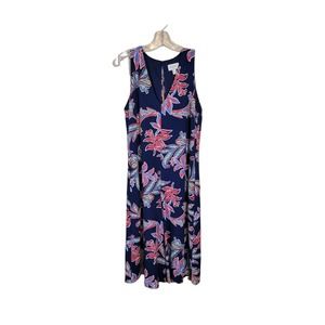 Laundry by Shelli Segal Women's Floral Romper Jumpsuit Cropped Blue Size 10